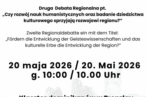 MARE 2- zaproszenie na II debatę regionalną do Prenzlau- 20.05.2026r.